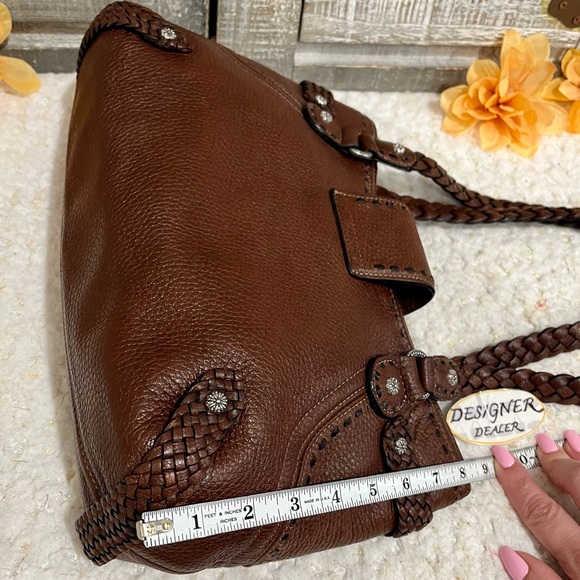 Authentic BRIGHTON Brown Leather Shoulder Bag VGC! - Picture 9 of 12